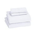 thumbnail image 1 of Sleepdown 100% Cotton Jersey Sheets Full, 4 Piece Full Bed Sheets Soft Breathable Deep Pocket Full Size Bed Sheets, White, 1 of 7