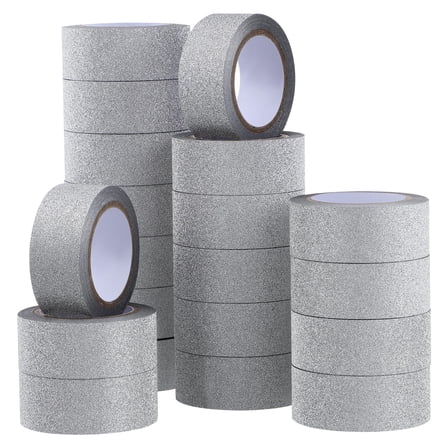 OUNONA 20 Rolls Grey Glitter Washi Tape Set for Crafting Scrapbooks DIY Decorative Wrapping
