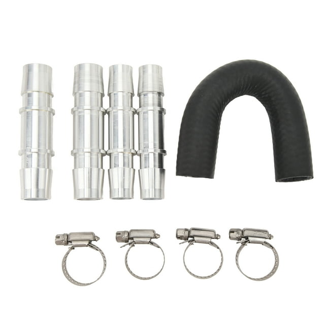 Kit de derivación del núcleo del calentador del motor, conexión de manguera de 5/8" y 3/4" de aluminio, universal para las mangueras de calentador más comunes.