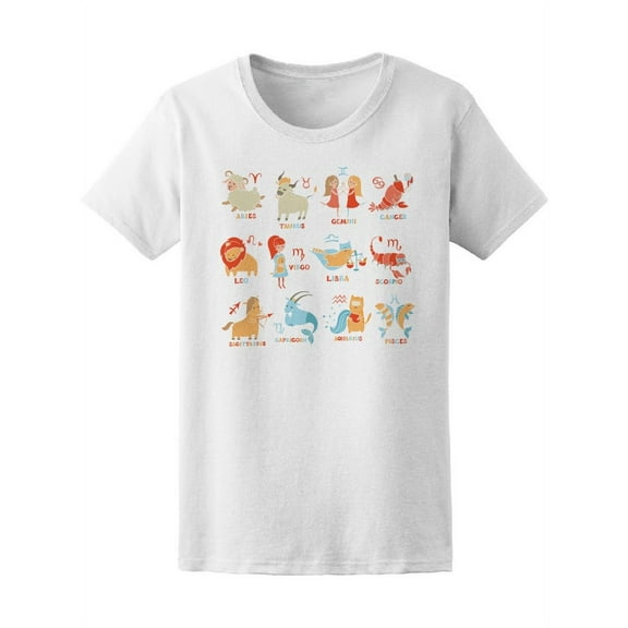 Funny Zodiac Signs Horoscope Tee Women's -Image by Shutterstock