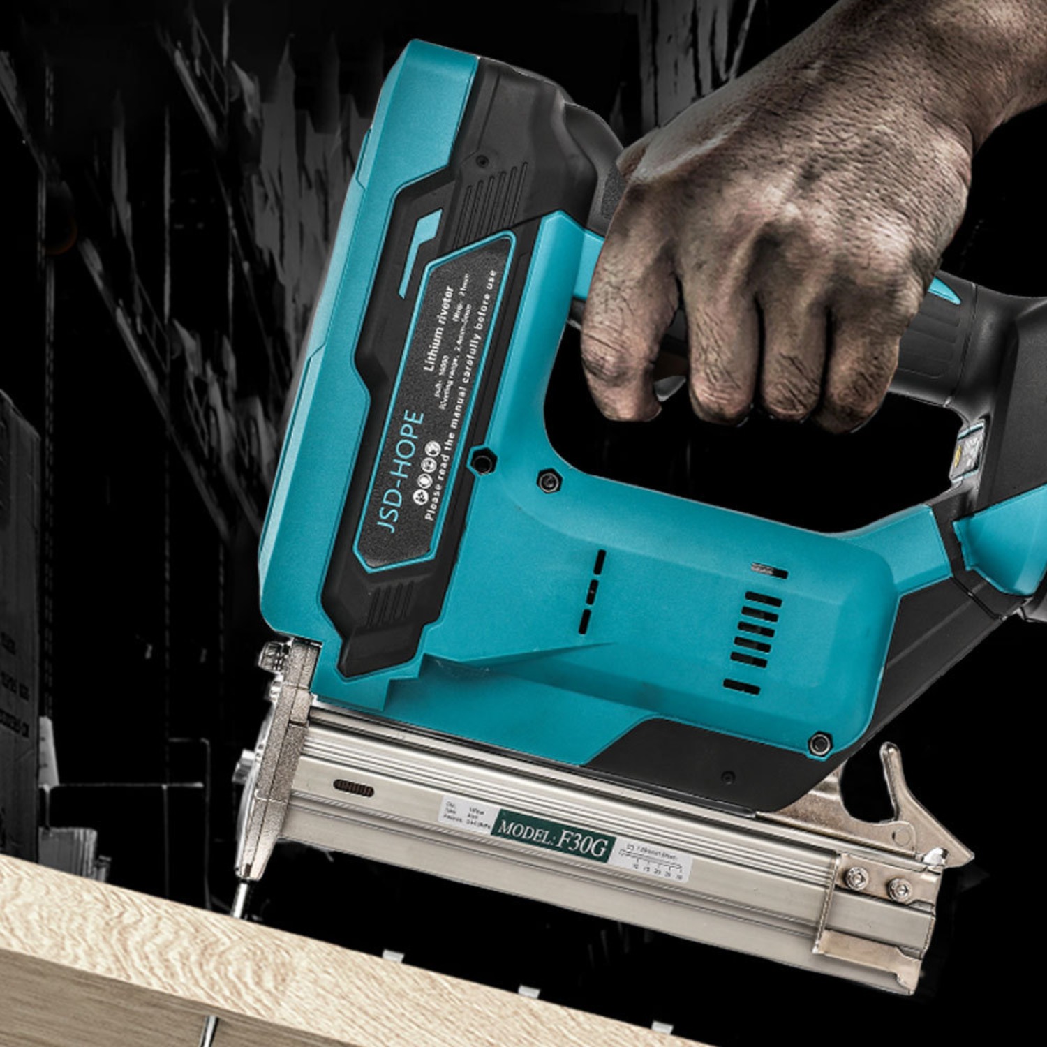 Cordless Lithium-Ion Nail Gun-Electric Brad Nailer&Stapler for Woodworking,Rechargeable Framing/Finish Nail Gun for DIY Home Decoration,No Air Compressor Needed