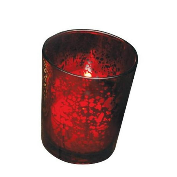 Biedermann Sons Hj187rd Rustic Glass Votive Candle Holders 44 Red Pack Of 12 Walmart Com Walmart Com