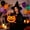 Yellow#3, variant on yuHome Halloween Pumpkin Bucket with Led Light|Glow In Dark Candy Bag Handheld Light Up Pumpkin Handbag for Trick Or Treat Party Decor|Non-Woven Fabric Toy Carrying Basket for Night Activities | 28Cm