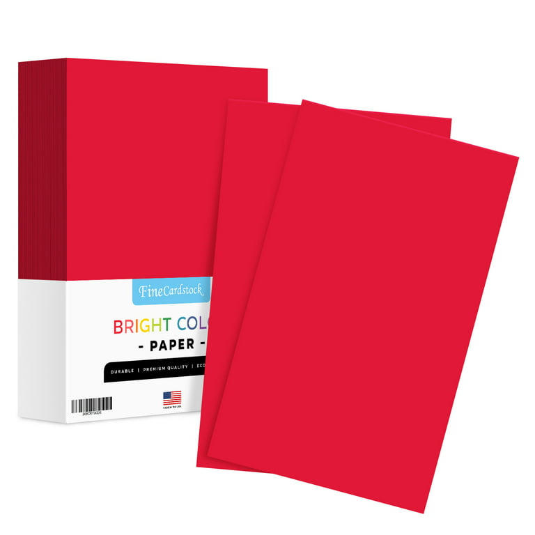 8.5 x 14 Red Color Paper Smooth, for School, Office & Home Supplies,  Holiday Crafting, Arts & Crafts, Acid & Lignin Free