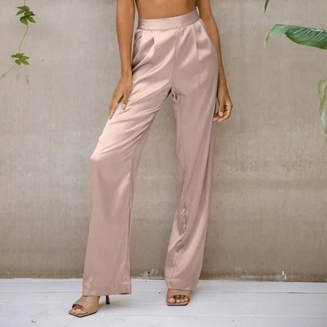 Pantalons pour Femmes Palazzo Été Imprimé Raccourci Lin Confortable Pantalons Amples avec Poches Grande Taille Pantalons Taille Haute pour Femmes Couleur Unie Pantalons Amples Confortables Pantalons de Maternité pour Femmes Robe Décontractée