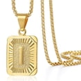 thumbnail image 7 of Womens Mens Gold Filled A-Z Initial Necklace Letter Pendant Box Chain Unisex 22Inch, 7 of 7