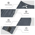 thumbnail image 3 of Mens Pants,Casual Buckle Printing Elastic Waist Drawstring Straight Pocket,Pants for Men, 3 of 8