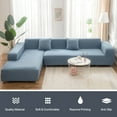 thumbnail image 5 of Sofa Slipcover L Shape Sofa Cover Sectional Couch Cover Spandex Non Slip with Elastic Bottom Furniture Protector Cover for for Home Decor 1-seater, 5 of 10