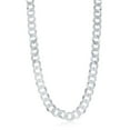 thumbnail image 1 of Sterling Silver Italian Rhodium Plated 9.2mm Cuban Curb 8.5", 18" 22" 24" Chain Necklace, 1 of 6