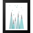 thumbnail image 2 of Urban Epiphany 12x14 Black Modern Framed Museum Art Print Titled - Teal Mountains 3, 2 of 5