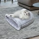 thumbnail image 1 of Saco de dormir para gatos, cama para gatos, perrera tipo cueva, cómodo y cómodo cojín calmante, saco para gatos, perros, Chihuahua, caniche Pomerania gris Yinane Sacos de dormir para gatos, 1 of 8