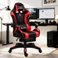 thumbnail image 5 of JaxSteam Ergonomic Gaming Chair, High Back Reclining PU Leather Computer Chair with Headrest and Lumbar Support, Red, 5 of 9