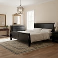 thumbnail image 6 of Starlight Canyon Home Black Wooden King Size Bed Frame - Sleigh Design with Headboard and Footboard, 6 of 7