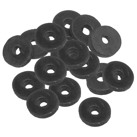Uxcell M4 Rubber Flat Washer 4mm ID 13mm OD 3mm Thick Sealing Spacer Gasket Ring,Black, 16 Pack