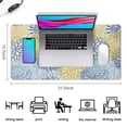 thumbnail image 5 of Long Mouse Pads for Desk,Blue and Yellow Floral Pattern Desk Mats on Top Of Desks, Desk Mouse Pad Extra Large with 3mm Non-Slip Base and Stitched Edge for Gaming,Office,Work,Home 31.5"x15.7", 5 of 6