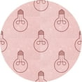 thumbnail image 1 of Ahgly Company Machine Washable Indoor Round Transitional Light Coral Pink Area Rugs, 5' Round, 1 of 7