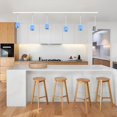 thumbnail image 6 of FSLiving Remote Control 7W LED Track Linear Look Blue Pendant Lights H-Type Track Light with Focused Adjustable Industrial COB LED Dimmable for Dining Room Customizable - Set of 3, 6 of 8