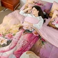 thumbnail image 4 of Manfei Pink Boot Bed in a Bag King size, Princess Cowgirl Bed Set, Southwestern Reversible Bedding King Size, Microfiber Bedroom Decoration, 7 Pieces, 4 of 6