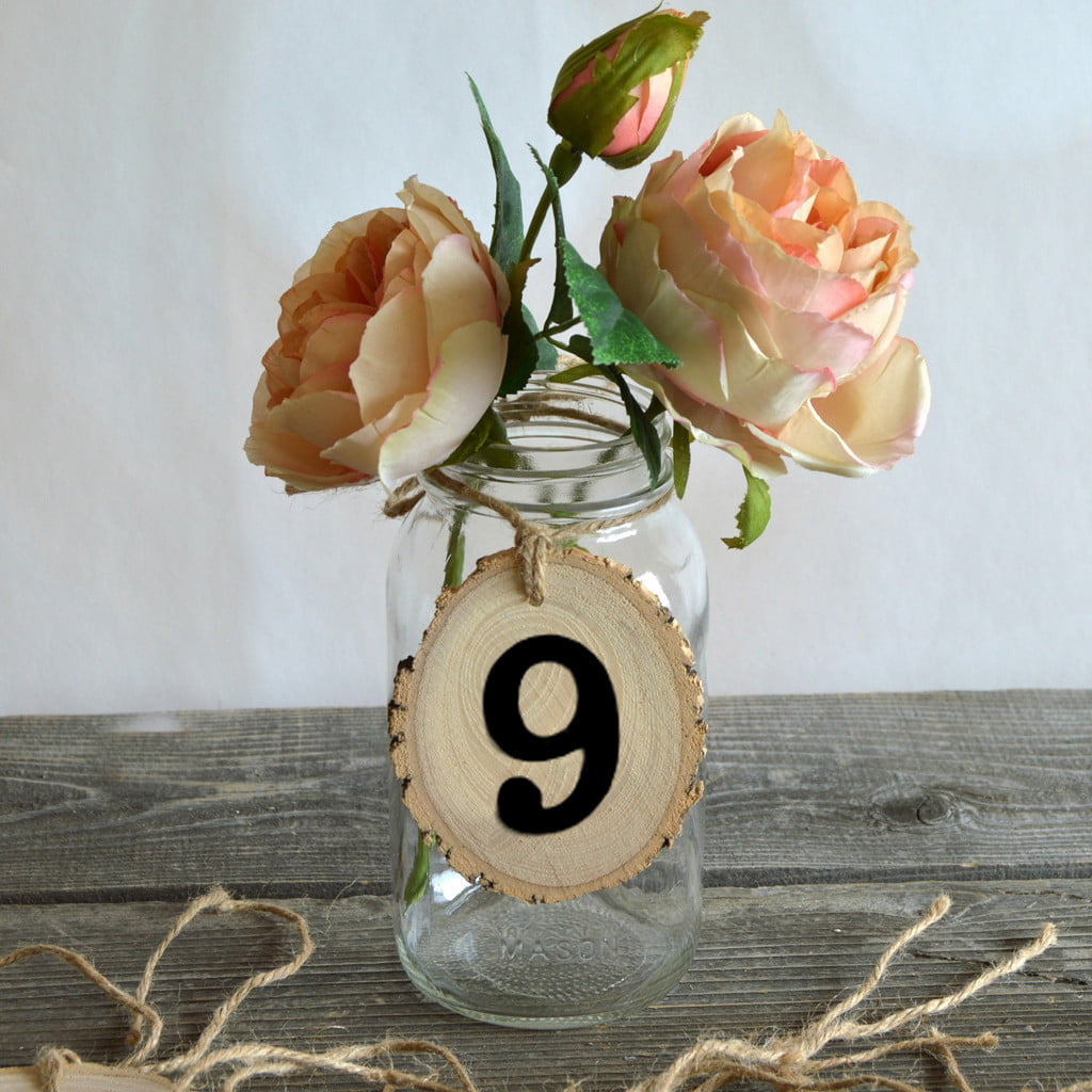 Wooden Craft Wedding Table Home Decor Rustic Hanging Ornament 1-10 Numbers DIY 