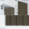 thumbnail image 5 of GoDear Design Adjustable Sliding Panel Track Blind 45.8"- 86" W x 96" H, Vertical Blinds, Semi-sheer, Pu'er Tea, 5 of 10