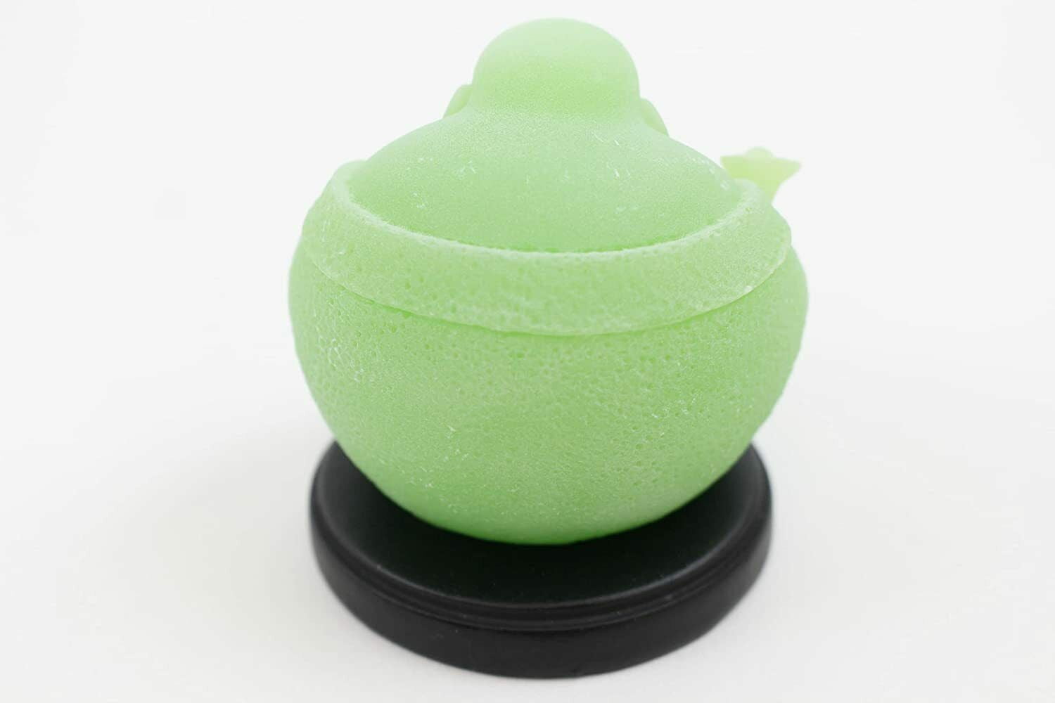 Peaceful Buddha Ivory Green Feng Shui Harmony Shelf Display 2.75", Glow in Dark KT00265