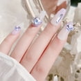 thumbnail image 3 of Diamantes de imitación de color morado claro para uñas, 18 piezas, piedras de gemas de cristal para decoración de uñas, diamantes de imitación con parte posterior plana, 3 of 6
