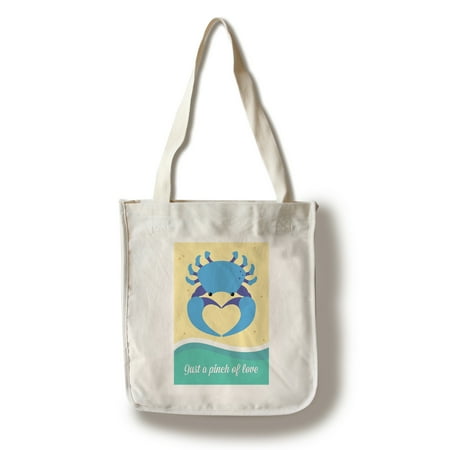 Just a Pinch of Love - Blue Crab - Vector - Lantern Press Artwork (100% Cotton Tote Bag - Reusable)