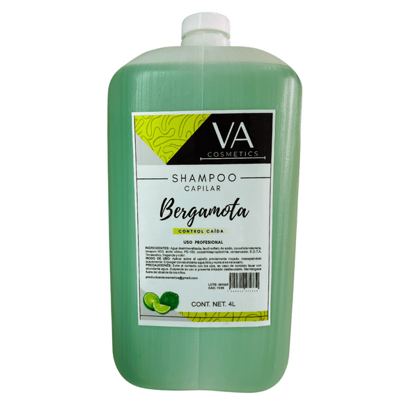 Shampoo De Bergamota 4 Litros Uso Profesional de Belleza VA