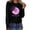 #1 Black, variant on Lolmot Women's Heart Pink Ribbon Graphic Long Sleeve T-Shirts Breast Cancer Awareness Hoodless Sweatshirts Crewneck Pullover Tops