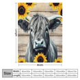 thumbnail image 4 of ARISTURING Highland Cow Blanket Sunflower Cow Pattern Flannel Throw Blanket Ultra Soft Highlander Animal Print Blankets for Kids Adults, 4 of 6