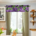 thumbnail image 5 of Purple Flower Gouache Painting Curtain Valances for Windows Kitchen Living Room Valances 54" W x 18" L, 5 of 6
