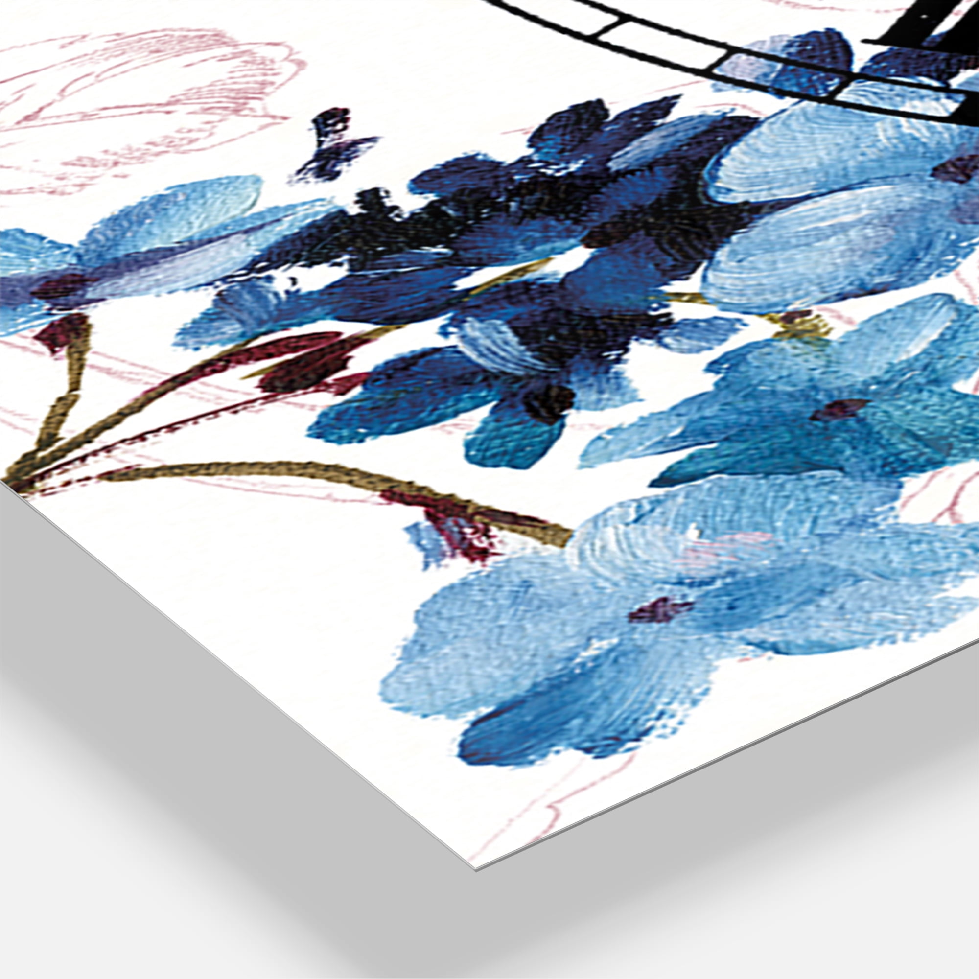 Designart 'Spring Nectar Square II' Traditional wall clock