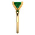 thumbnail image 3 of 2.5 ctw Solitaire Anniversary Ring for Women | Princess Cut Simulated Emerald | Hyperallergenic Solid 14K Yellow Gold, 3 of 5