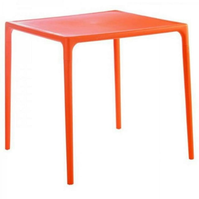 Compamia La Maya Collection Mango Square Dining Table 28' Marine Grade Resin, Orange (1 Count)