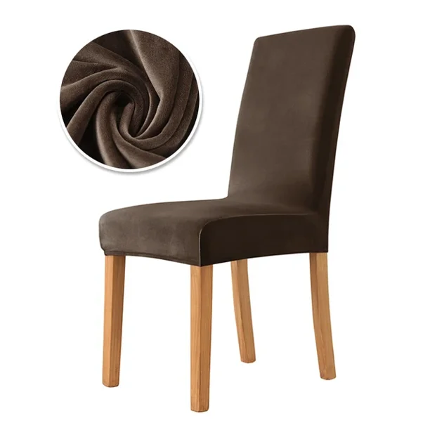 1/2PCS Velvet Chair Cover Super Soft Elastic Dining Chair Slipcover Seat Cases For Kitchen Dining Room Wedding Banquet Home