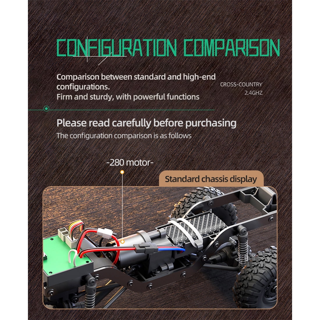 HB-R1611 1/16 Scale Full-Proportional Pickup-Style RC Rock Crawler, 2.4GHz 4WD Off-Road Climbing Car with Independent Suspension & LED Lights, Gift for Adults & Hobbyists