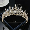 thumbnail image 2 of OUSITAID Rose Gold Tiara and Crown for Women Crystal Queen Crowns Rhinestone Princess Tiaras for Girl Bride Wedding Hair Accessories for Bridal Birthday Party Prom Halloween Cos-play Costume Christmas, 2 of 5