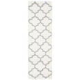 thumbnail image 2 of SAFAVIEH Fontana Hilda Geometric Shag Runner Rug, Cream/Grey, 2'3" x 8', 2 of 8