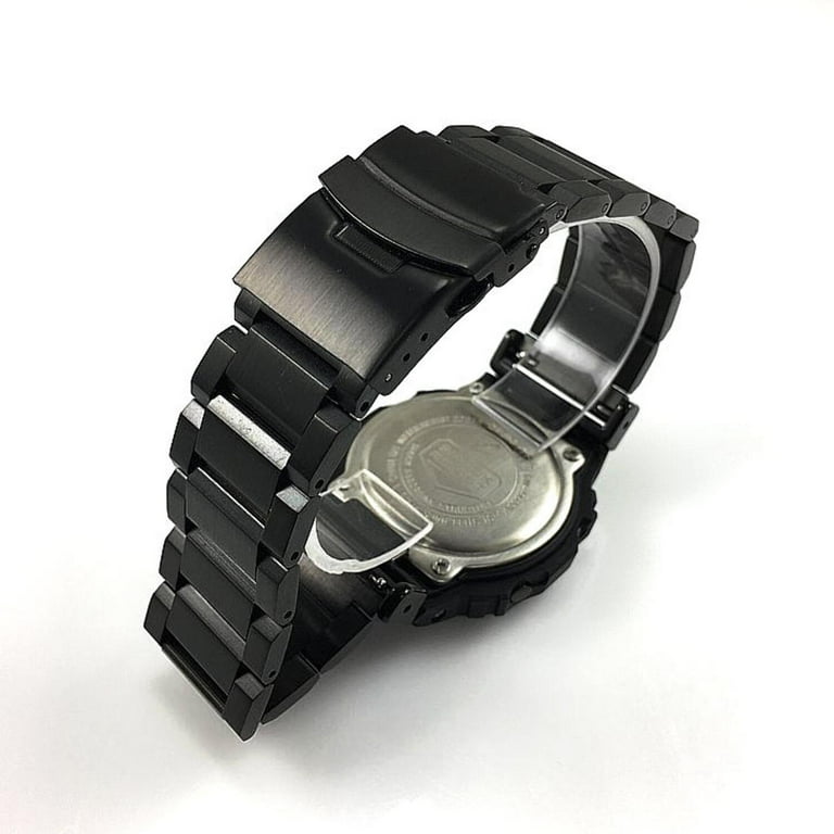 Metal Replacement Band, Stainless Steel Strap, Black Links