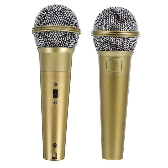 CIMAXIC Fête 2 Pcs Faux Modèles de Microphones pour Enfants Micro de Simulation Réaliste en Plastique Accessoires pour Performance sur Scène Fête Cosplay et Déco de Studio de Musique Microphones Jouets Légers