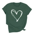 thumbnail image 2 of Womens Lover Heart Graphic Crew Neck Shirt Valentines Funny Couple Matching Casual Short Sleeve Tee, 2 of 8