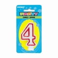 thumbnail image 2 of Unique Industries Number 4 Shaped White Birthday Candle, 2.75", 2 of 2