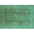 thumbnail image 1 of Ahgly Company Indoor Rectangle Oriental Turquoise Blue Industrial Area Rugs, 2' x 5', 1 of 4