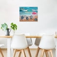 thumbnail image 4 of Beach Wall Art for Living Room, Sea Turtle Seashell and Pink Flamingo Inspirational Quote on Tropical Beach Coastal Canvas Wall Art Blue Ocean Framed Wall Art for Bathroom Bedroom Decor, 16X12 inches, 4 of 6