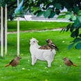 thumbnail image 4 of Comedero para pájaros de resina, casa de , suministros para pájaros, adornos, bonita estatua de oveja, casa para pájaros para , blanco shamjiam Comedero para pájaros, 4 of 8