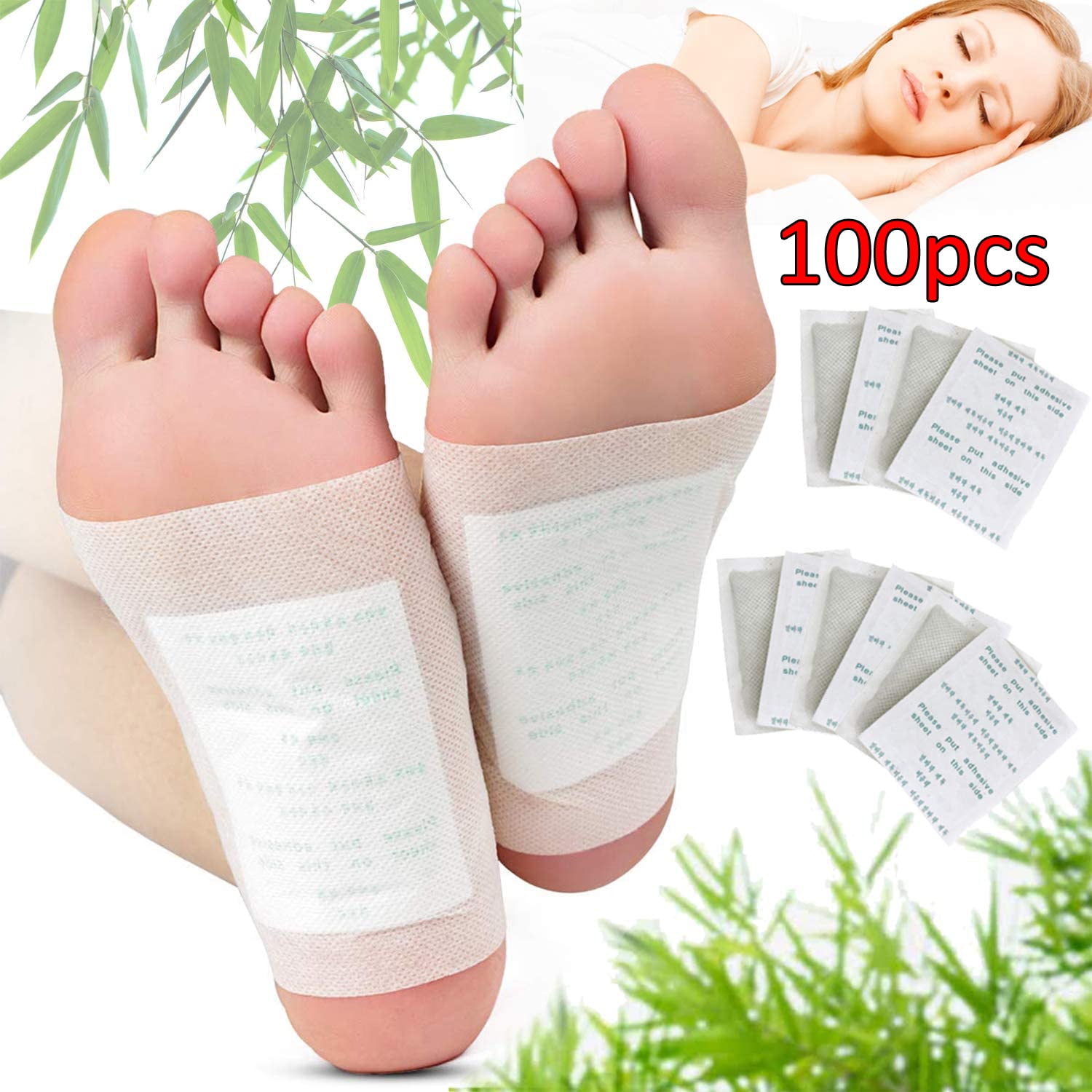 OBOSOE 100*Detox Foot Pad Patches Remove Harmful Body Toxins Sleep Herbal Cleanse