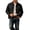 Black, variant on Mens Trucker Jacket Long Sleeve Button Down Regular Fit Casual Outerwear Jackets with Multi Pockets Purple L