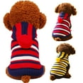 thumbnail image 1 of SPRING PARK Pet Dog Stripe Design Dog Wool Blend Sweater with Ball Puppy Cat Knitwear, 1 of 6