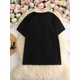 thumbnail image 3 of Plus Size Printed Round Neck Short Sleeve T-Shirt for Women in Western Style for Easter.Father's DayCamisetas de verano para mujer, manga corta, cuello redondo, casual, lindo, con gráficos, camisetas, 3 of 6