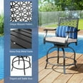 thumbnail image 6 of Spaco Set of 2 Outdoor Bar Height Chair with Soft Cushions, Bar Height Chair with Heavy-Duty Steel Frame, Swivel Bar Height Chair Set for Outdoor as Garden, Patio, Black, 6 of 6